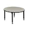 Kee Round Classroom Tables, 36 W, 36 L, 23-34 H, Wood, Metal, Maple TB36RNDPLAPBK - alternate 3